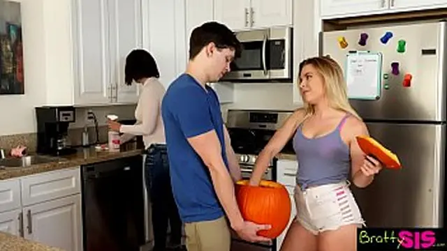 girlfriend Aubrey Stumbles Upon Her boyfriend′s Wet Dream With The  Pumpkin