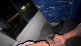 I get blown by a mystery rider on a genuine city bus and receives his cumshot in my mouth