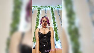 Goddess Rarity pleasures loser boys with JOI in shiny latex