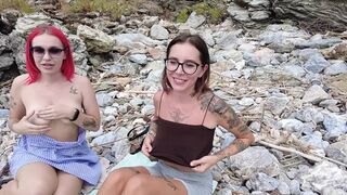 Beachside Bangs culminate in raunchy group shag in public!