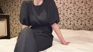 Slender Japanese bombshell takes brutal rough sex from multiple dudes in a seedy hotel