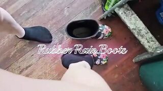 “Fifty Positions from Behind My Size 6 Feet Stacked in Rubber