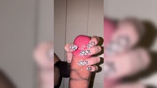 Raven Lingers on a Plump Dick🌭 with Long Nails