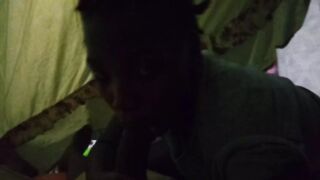Black mistress seduces dick🌭 on Halloween night in horny🥵 trick-or-treat romp