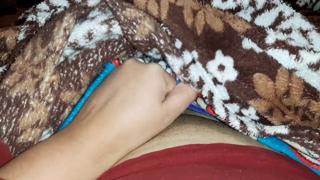 Step-sis fingers my legs, I creepily stroke under blanket, my secret🤫 lesbian illusion.