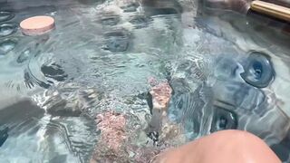 Artistic Italian breasts Artemisia's sexy POV Pussy🌮️ play in Jacuzzi, horny🥵 and moist
