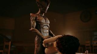 Raw, unbridled lust ravaged the sultry coed in every kinky pose behind the bar