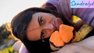 Breathtaking oral😜 pleasure with socked feet