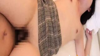 Amateur Japanese chick showing off her hot body in intense POV sex