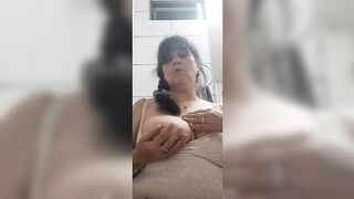 Savor mature mom's mammoth melons, an explicit tit-sucking experience