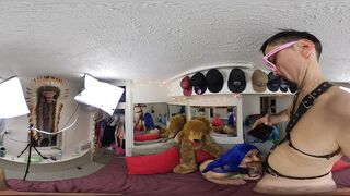 Blonde nympho diva ravishes cocks in virtual reality XXX fest