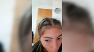 Seductive Teen Licking Dad's Cock🍆 in the Morning - POV Blowjob