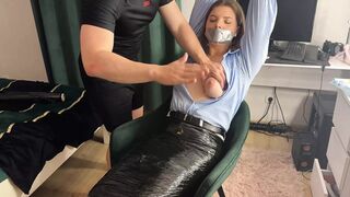 'Bondage babe gets off on being bound, gagged, and dominated'