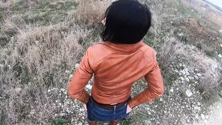 Tiny Hands on a Plump Panda Butt🍑. Skinny Denims and Juicy Rear