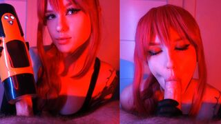 'POV Makima's test: how fast will you cum? Deepthrobbing dick🌭 chainsaw'