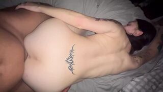Sexy African stud drills tight young pink slit from the rear