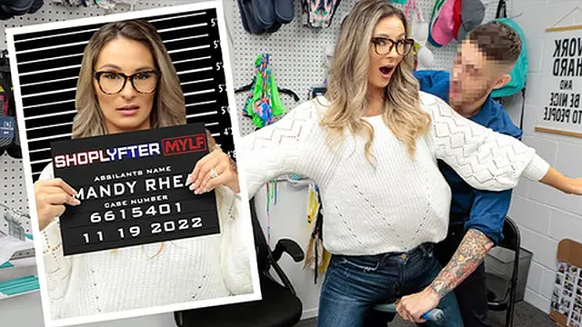 milf Mandy Rhea Got Caught &mdash;  Now Getting Pounded Hard in the BackRoom by Her Own boyfriend Cop - Exclusive ShopLift Action