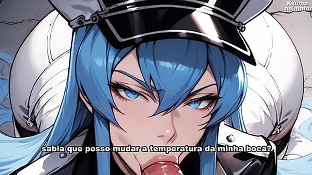 General Esdeath Grabs His Cock🍆 While Sitting Hard - HentaJoi