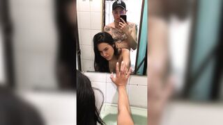 Hard Throat Assfuck in the Bathroom