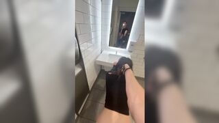 Naughty😈 Teen Grabs First available D**k in Walmart Washroom