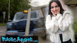 British Brunette Teen's Sultry Suck😜 and Fuck After Near Taxi Crash
