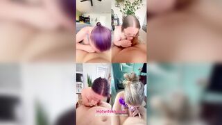 Friends'激烈的Hotwife双口交大赛