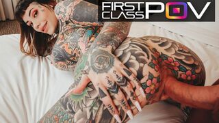 Dirty Tattoos & Sassy Sass Meet Pierced Tits for Face-Eating Frenzy