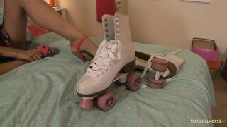 Filming a POV banging session with her man helps destress the extremely bratty blonde babe