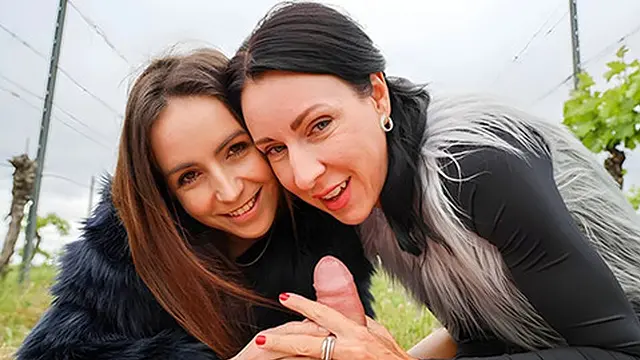 Two Sizzling Vixens Lead a Passionate CFNM Outdoor Encounter at 4K