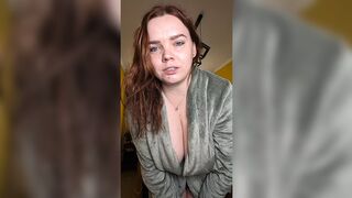 Mom with big tits swaps her lingerie in front of him
