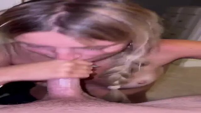 Roommate's boyfriend gives messy facial to slutty teen