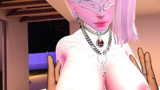 VRCHAT POV blonde girl dances for her master and gets fucked hard