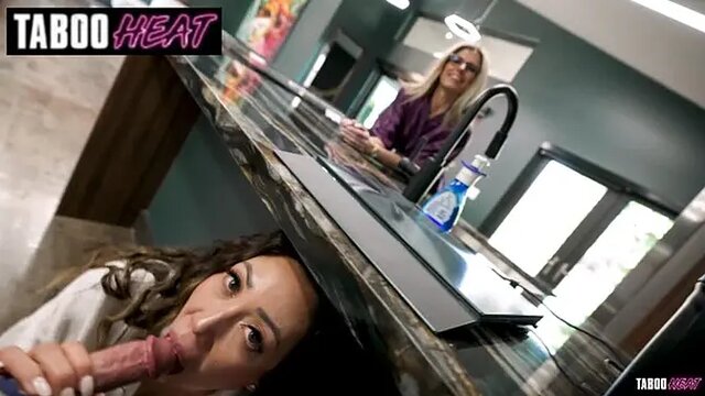 Sneaky Luke fucks stepmom's hot Asian friend doggystyle