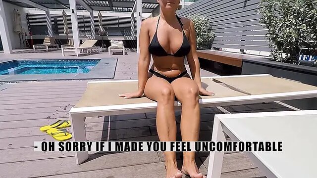 large-titted Slut Wife drills in hotel room POV