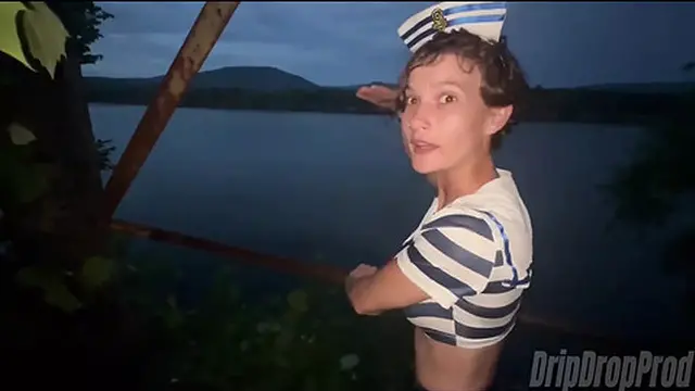 Sailor Reed Savoring Ejaculate on Her Face After Being Fucked