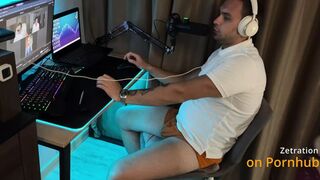 POV: She Couldn’t Me While I Was Streaming – Got Her Throat Fucked Under the Desk
