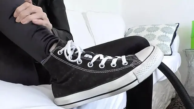 Vacuum Dusty Sneakers and Then Cum on Them! POV &mdash;  JOI &mdash;  Lady Victoria Valente