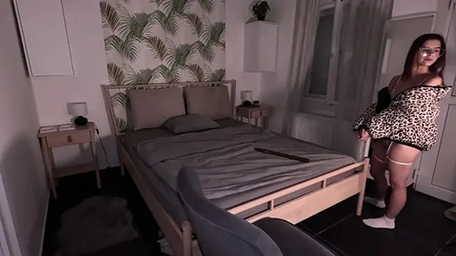 Russian Girl with Glasses Fucks Me with Her Feet