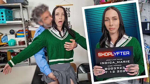 Officer Mancini's Special Search - Mall Thief Indica Gets a Wet Pussy and Cock Sucking Lesson