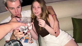 At the party —  my boyfriend and I tried our friend's