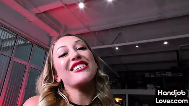 Real tugjob amateur jerks oiled POV dick while talking dirty