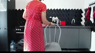 She just stood on a chair and opened her asshole and moaned