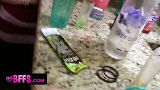 Lascivious ladies with loose morals sucking & fucking during real bachelorette party