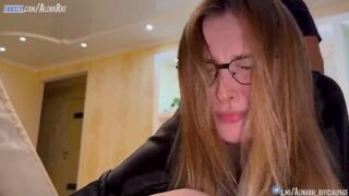 The stepson took advantage of the situation and filled his stepmother's pussy with thick sperm