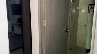 POV Camila Henao Leaves Her Room Open, Unable to Resist Seeing My Penis, Cum in Her Mouth
