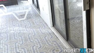 Propertysex Homeowner Finds Hot Petite Blonde Waiting in Backyard