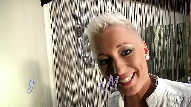 Tattooed blonde gets pleasured in POV