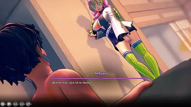 My Hentai Fantasy - Flirting With Beautiful Mitsuri Kanroji From Demon Slayer: Kimetsu no Yaiba To Fuck Her