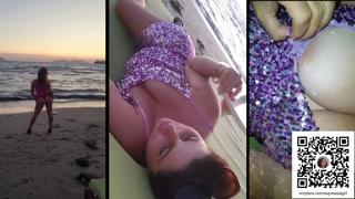 Old dude jacked off an older woman on a crowded beach before disco started playing, dude