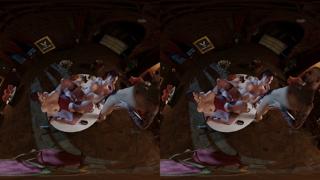 Ada, Claire, and Wong engage in a sick threeway, fingering👉, dildoing, and scissoring